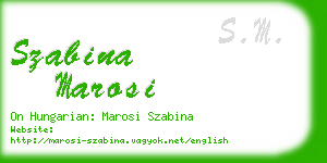 szabina marosi business card